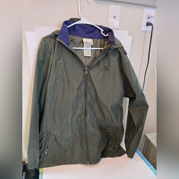 Cottage Essentials brand mens windbreaker jacket Sz Med forest green  and navy - Picture 1 of 4